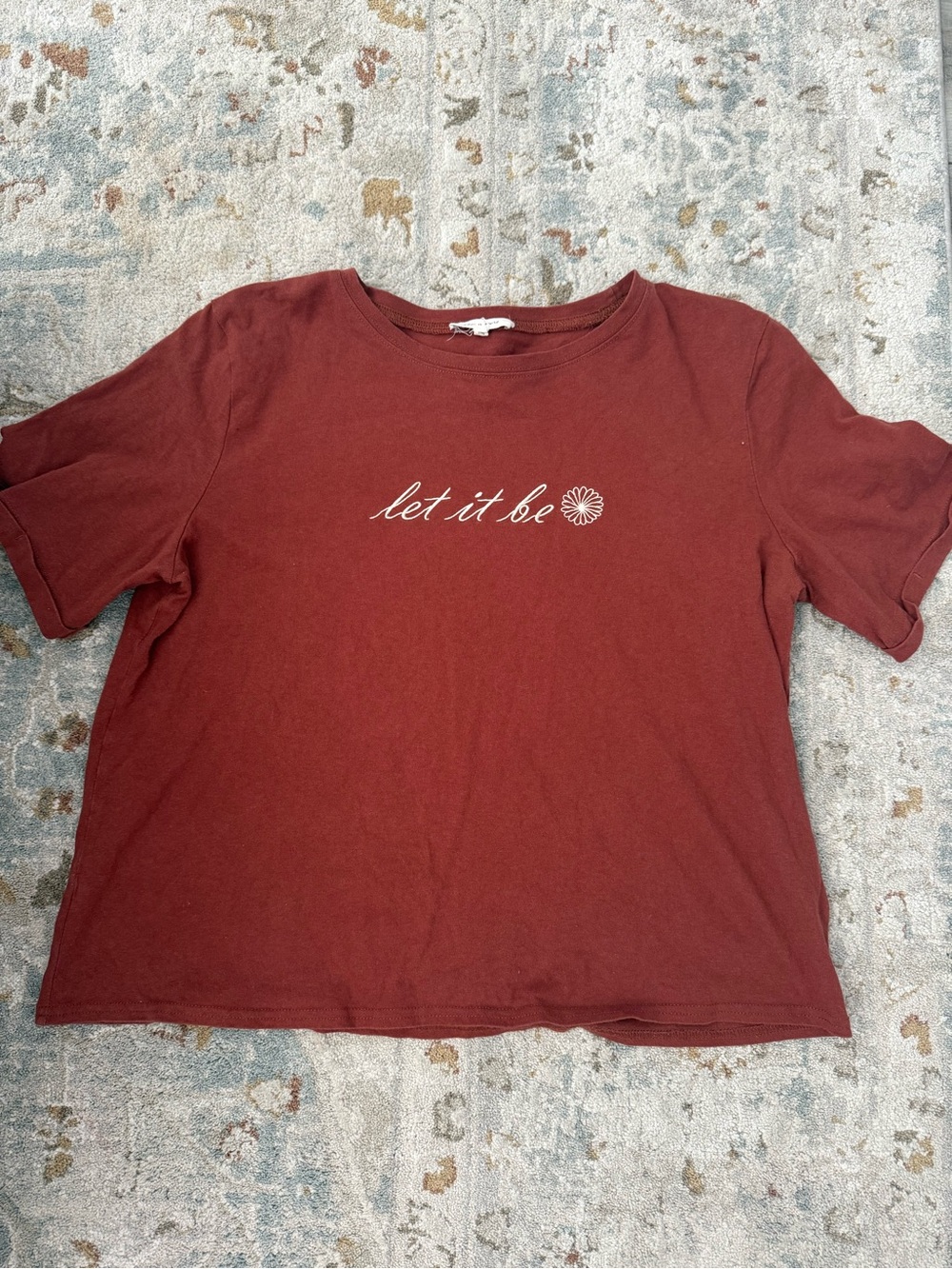 Let It Be Burgundy Short-Sleeve Women's Tee